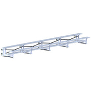 Jaypro Bleacher - 27 ft. (2 Row - Single Foot Plank) - Tip & Roll
