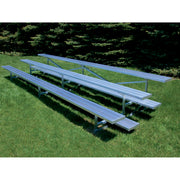 Jaypro Bleacher - 15 ft. (3 Row - Single Foot Plank) - Standard, Outdoor