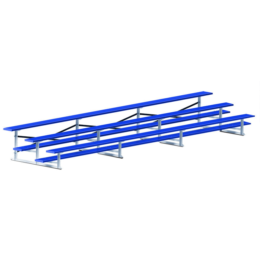 Jaypro Bleacher - 21 ft. (3 Row - Single Foot Plank) - All Aluminum  (Powder Coated) Jaypro