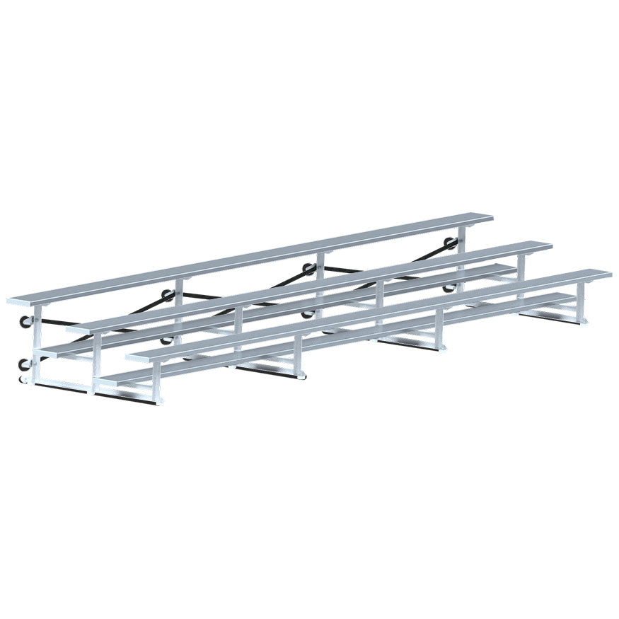Jaypro BLCH-321TRG - Bleacher - 21 ft. (3 Row - Single Foot Plank) - Tip & Roll