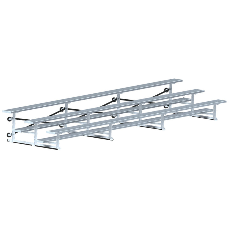 Jaypro BLCH-321TRG - Bleacher - 21 ft. (3 Row - Single Foot Plank) - Tip & Roll