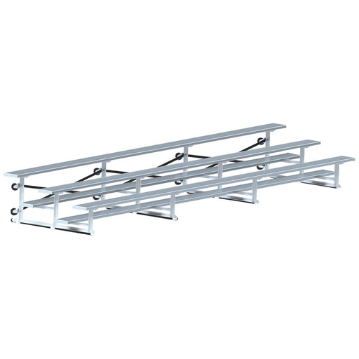 Jaypro BLCH-321TRG - Bleacher - 21 ft. (3 Row - Single Foot Plank) - Tip & Roll
