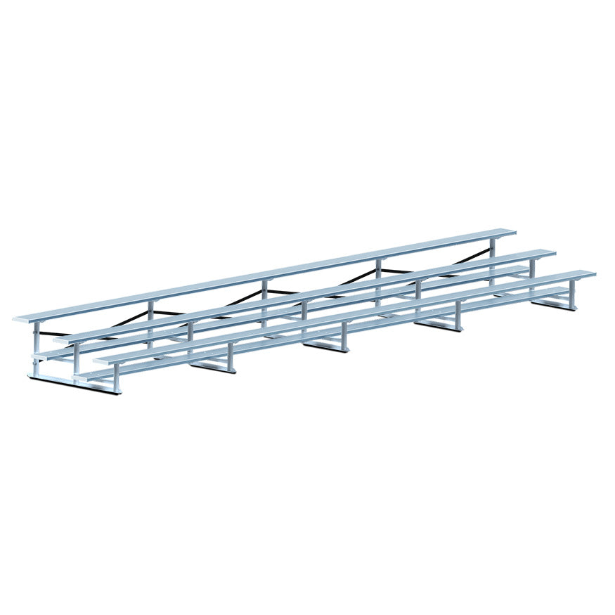Jaypro Bleacher - 27 ft. (3 Row - Single Foot Plank) - Standard, Outdoor Jaypro