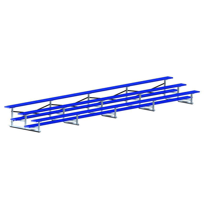 Jaypro Bleacher - 27 ft. (3 Row - Single Foot Plank) - Standard, Outdoor  (Powder Coated) Jaypro