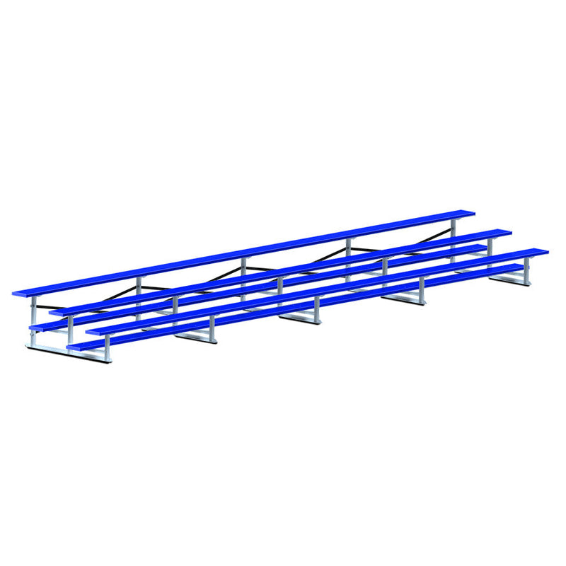 Jaypro Bleacher - 27 ft. (3 Row - Single Foot Plank) - Standard, Outdoor  (Powder Coated) Jaypro