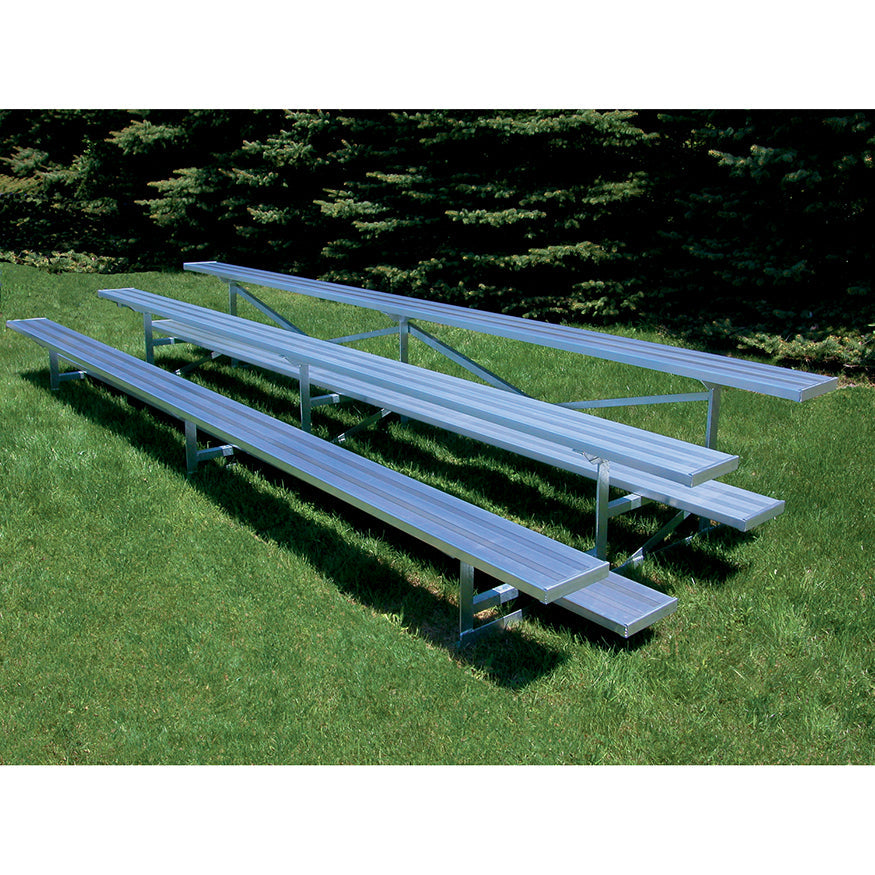 Jaypro Bleacher - 15 ft. (3 Row - Single Foot Plank) - All Aluminum Jaypro