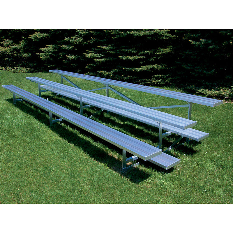 Jaypro Bleacher - 15 ft. (3 Row - Single Foot Plank) - All Aluminum Jaypro