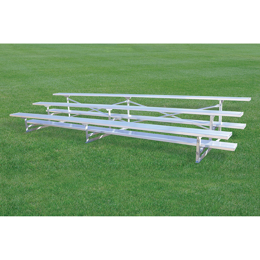 Jaypro Bleacher - 15 ft. (3 Row - Single Foot Plank) - All Aluminum Jaypro