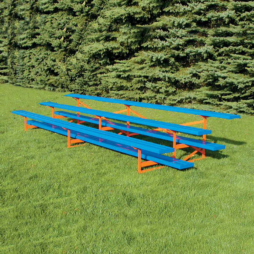 Jaypro Bleacher - 15 ft. (3 Row - Single Foot Plank) - All Aluminum  (Powder Coated) Jaypro