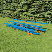 Jaypro Bleacher - 15 ft. (3 Row - Single Foot Plank) - All Aluminum  (Powder Coated) Jaypro