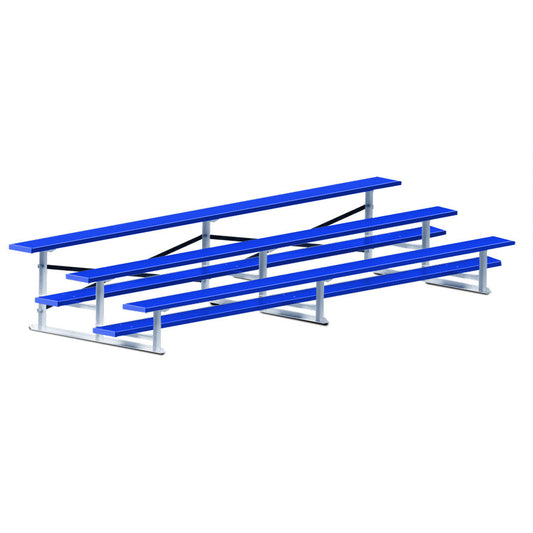 Jaypro Bleacher - 15 ft. (3 Row - Single Foot Plank) - All Aluminum  (Powder Coated) Jaypro