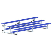 Jaypro Bleacher - 15 ft. (3 Row - Single Foot Plank)  - Tip & Roll  (Powder Coated)