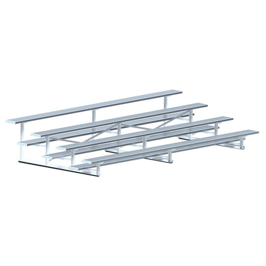 Jaypro Bleacher - 15 ft. (4 Row - Single Foot Plank) - Standard, Outdoor Jaypro