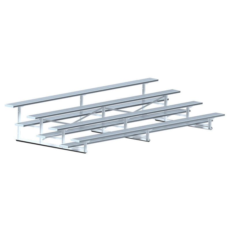 Jaypro Bleacher - 15 ft. (4 Row - Single Foot Plank) - Standard, Outdoor Jaypro