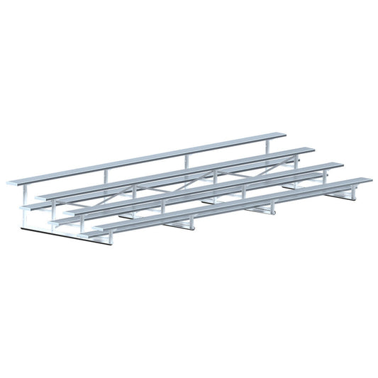 Jaypro Bleacher - 21 ft. (4 Row - Single Foot Plank) - All Aluminum Jaypro
