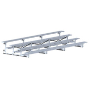 Jaypro Bleacher - 21 ft. (4 Row - Single Foot Plank) - Tip & Roll Jaypro
