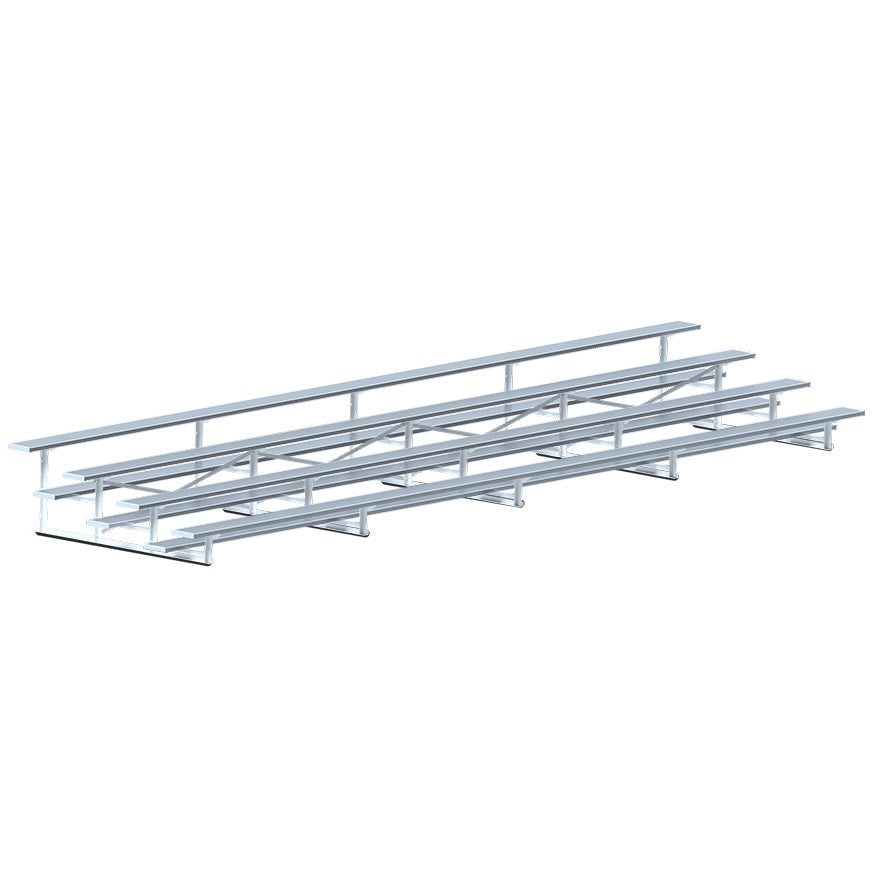 Jaypro Bleacher - 27 ft. (4 Row - Single Foot Plank) - Standard,  Outdoor Jaypro