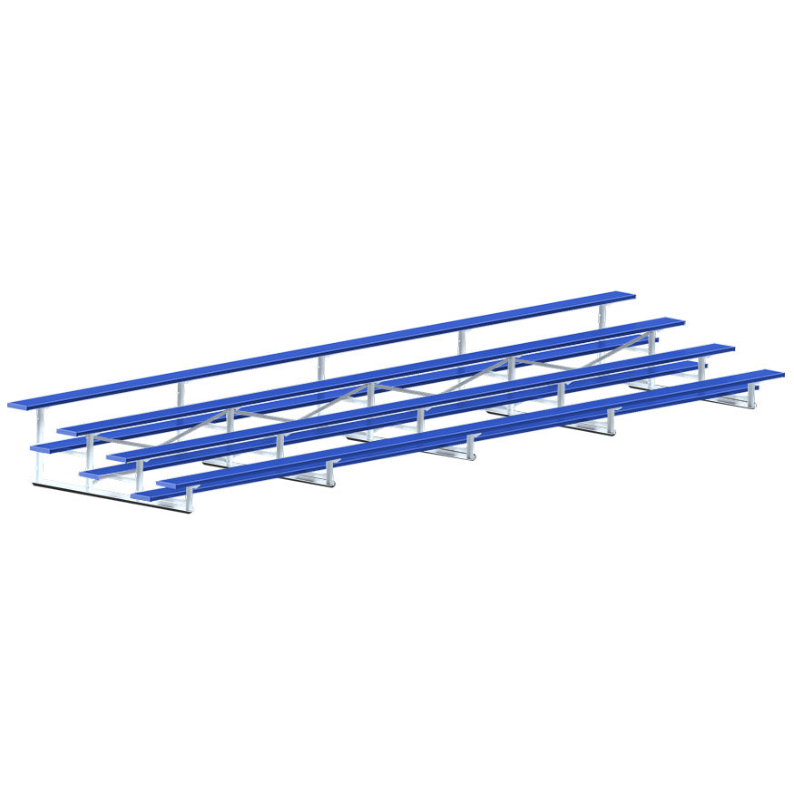 Jaypro Bleacher - 27 ft. (4 Row - Single Foot Plank) - All Aluminum  (Powder Coated) Jaypro