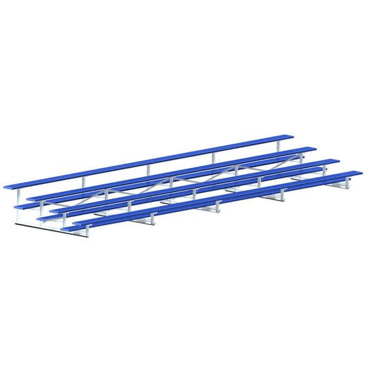Jaypro Bleacher - 27 ft. (4 Row - Single Foot Plank) - Standard, Outdoor  (Powder Coated) Jaypro