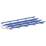 Jaypro Bleacher - 27 ft. (4 Row - Single Foot Plank) - Tip & Roll  (Powder Coated)