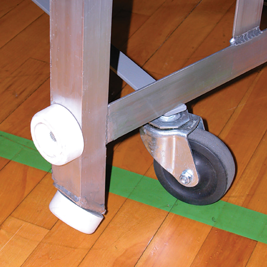 Jaypro Bleacher - 7-1/2 ft. (4 Row - Single Foot Plank) - Tip & Roll Jaypro