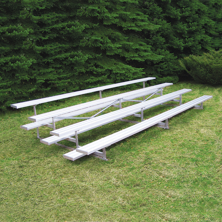 Jaypro Bleacher - 15 ft. (4 Row - Single Foot Plank) - All Aluminum Jaypro