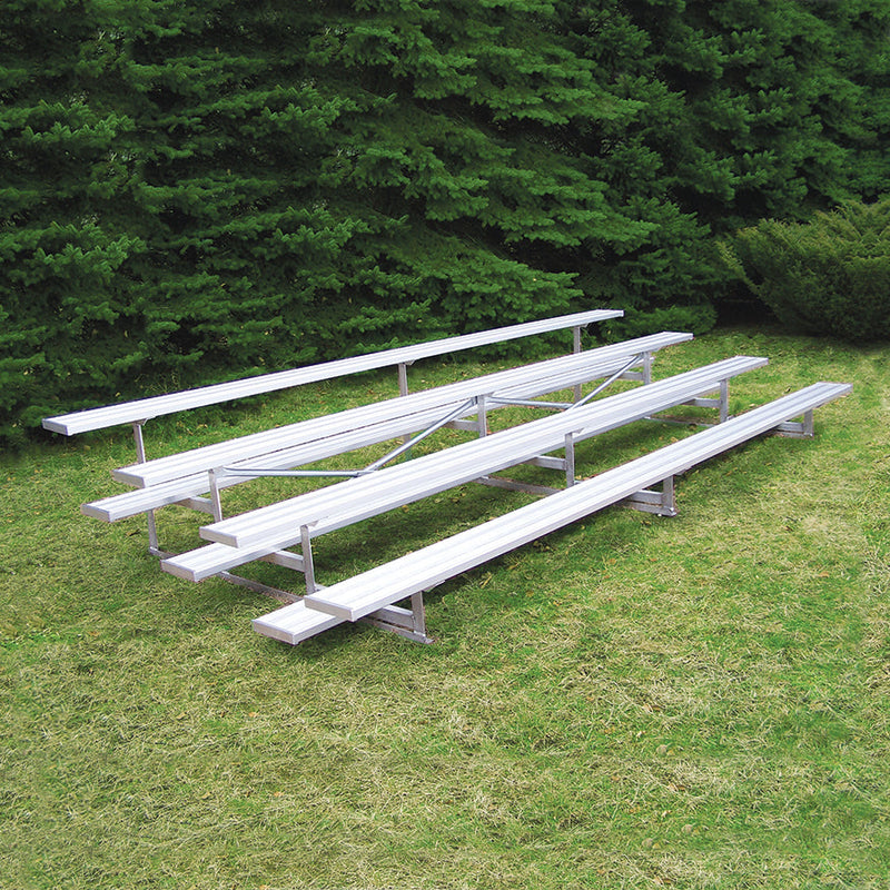 Jaypro Bleacher - 15 ft. (4 Row - Single Foot Plank) - All Aluminum Jaypro