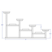 Jaypro Bleacher - 15 ft. (4 Row - Single Foot Plank) - All Aluminum Jaypro