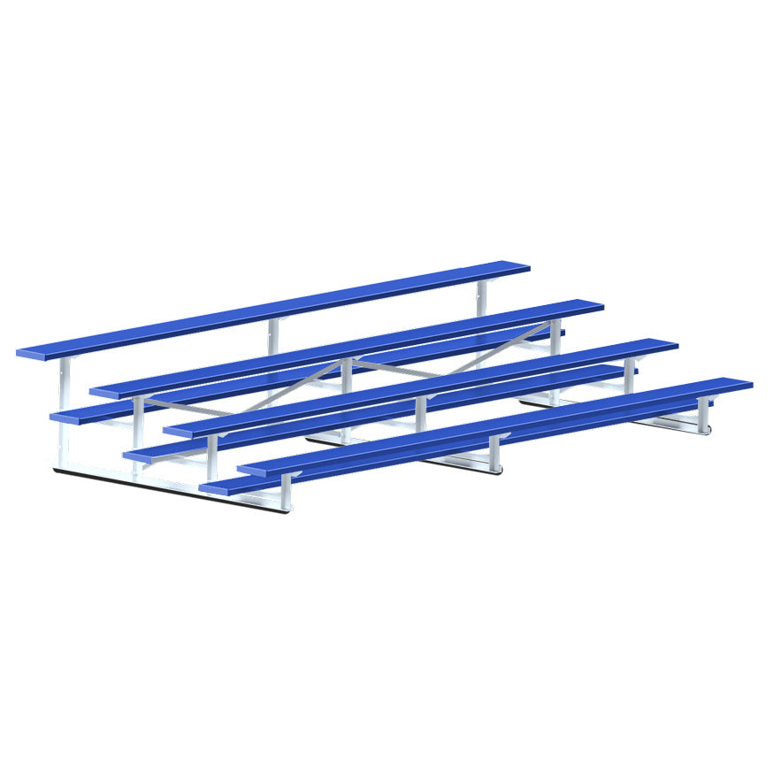 Jaypro Bleacher - 15 ft. (4 Row - Single Foot Plank) - All Aluminum  (Powder Coated) Jaypro