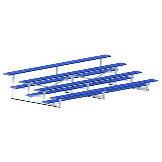 Jaypro Bleacher - 15 ft. (4 Row - Single Foot Plank) - Standard, Outdoor  (Powder Coated) Jaypro