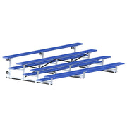 Jaypro Bleacher - 15 ft. (4 Row - Single Foot Plank) - Tip & Roll  (Powder Coated)