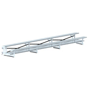 Jaypro Bleacher - 21 ft. (2 Row - Double Foot Plank) - Tip & Roll Jaypro