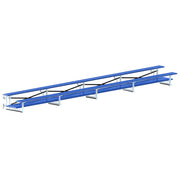 Jaypro Bleacher - 27 ft. (2 Row - Double Foot Plank) - Tip & Roll  (Powder Coated) Jaypro