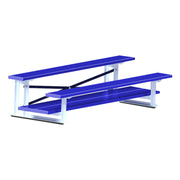 Jaypro Bleacher - 7-1/2 ft. (2 Row - Double Foot Plank) - All Aluminum  (Powder Coated) Jaypro