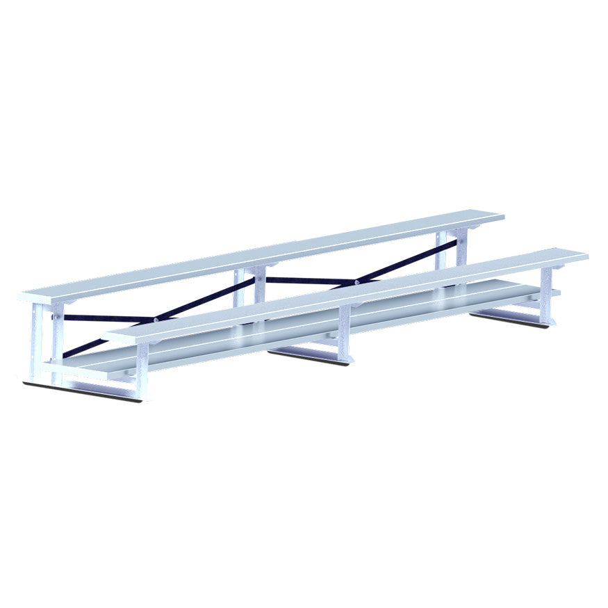Jaypro Bleacher - 7-1/2 ft. (2 Row - Double Foot Plank) Jaypro