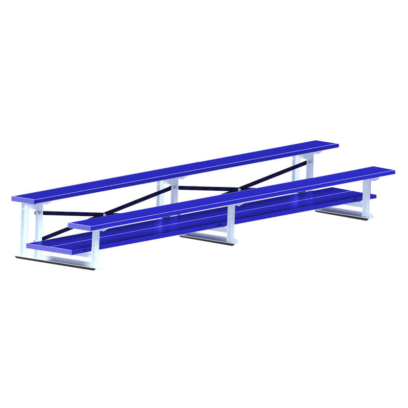 Jaypro Bleacher - 15 ft. (2 Row - Double Foot Plank) (Powder Coated) Jaypro
