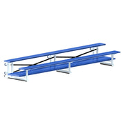 Jaypro Bleacher - 15 ft. (2 Row - Double Foot Plank) - Tip & Roll  (Powder Coated) Jaypro