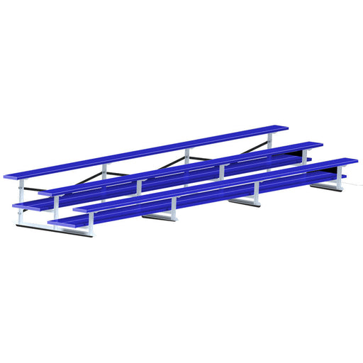 Jaypro Bleacher - 21 ft. (3 Row - Double Foot Plank) - All Aluminum  (Powder Coated) Jaypro