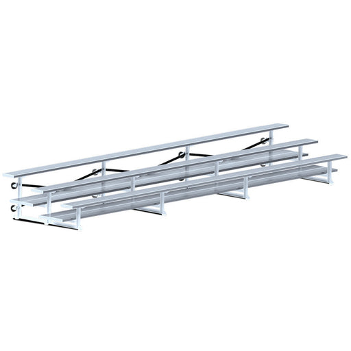 Jaypro Bleacher - 21 ft. (3 Row - Double Foot Plank) - Tip & Roll Jaypro