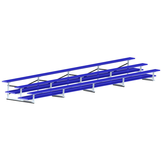 Jaypro Bleacher - 27 ft. (3 Row - Double Foot Plank) - All Aluminum  (Powder Coated) Jaypro