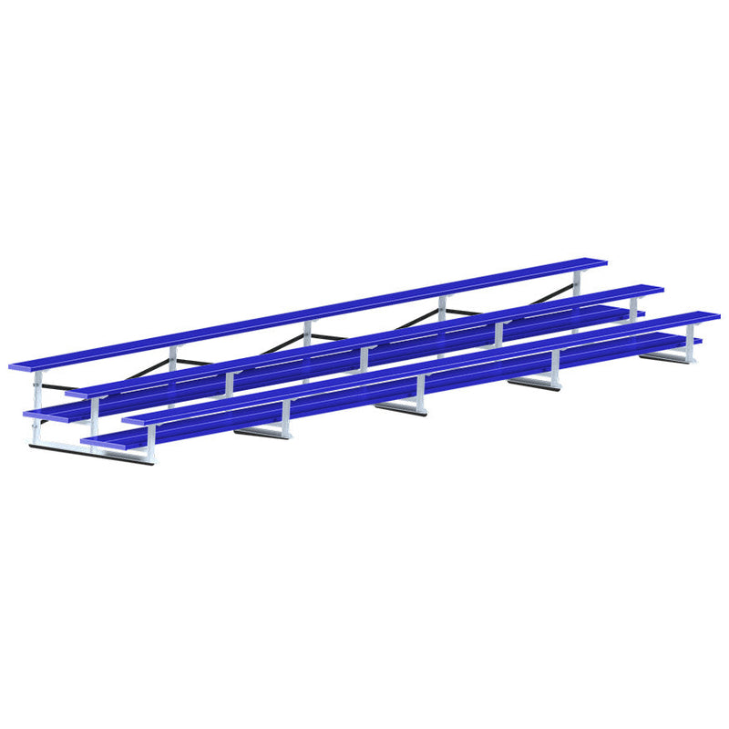 Jaypro Bleacher - 27 ft. (3 Row - Double Foot Plank) - All Aluminum  (Powder Coated) Jaypro