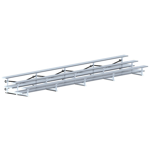Jaypro Bleacher - 27 ft. (3 Row - Double Foot Plank) - Tip & Roll Jaypro