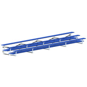 Jaypro Bleacher - 27 ft. (3 Row - Double Foot Plank) - Tip & Roll  (Powder Coated) Jaypro