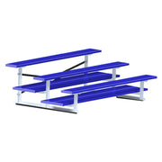 Jaypro Bleacher - 7-1/2 ft. (3 Row - Double Foot Plank) - All Aluminum  (Powder Coated) Jaypro