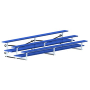 Jaypro Bleacher - 15 ft. (3 Row - Double Foot Plank) - Tip & Roll  (Powder Coated)