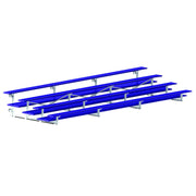 Jaypro Bleacher - 21 ft. (4 Row - Double Foot Plank) - Tip & Roll  (Powder Coated)