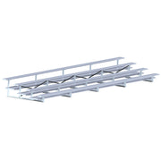 Jaypro Bleacher - 27 ft. (4 Row - Double Foot Plank) - All Aluminum Jaypro