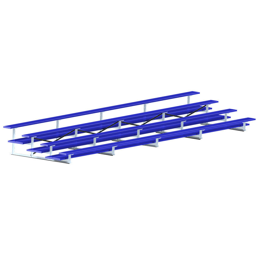 Jaypro Bleacher - 27 ft. (4 Row - Double Foot Plank) - All Aluminum  (Powder Coated) Jaypro