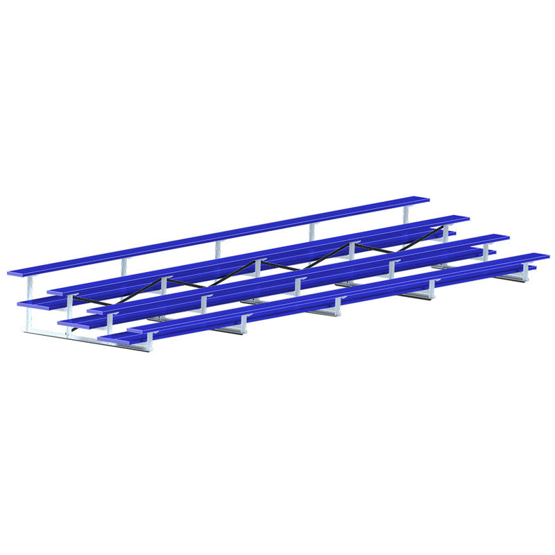 Jaypro Bleacher - 27 ft. (4 Row - Double Foot Plank) - All Aluminum  (Powder Coated) Jaypro