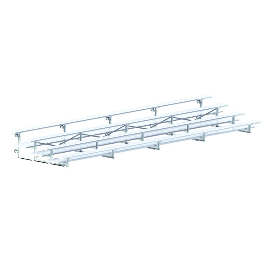 Jaypro Bleacher - 27 ft. (4 Row - Double Foot Plank) - Tip & Roll Jaypro